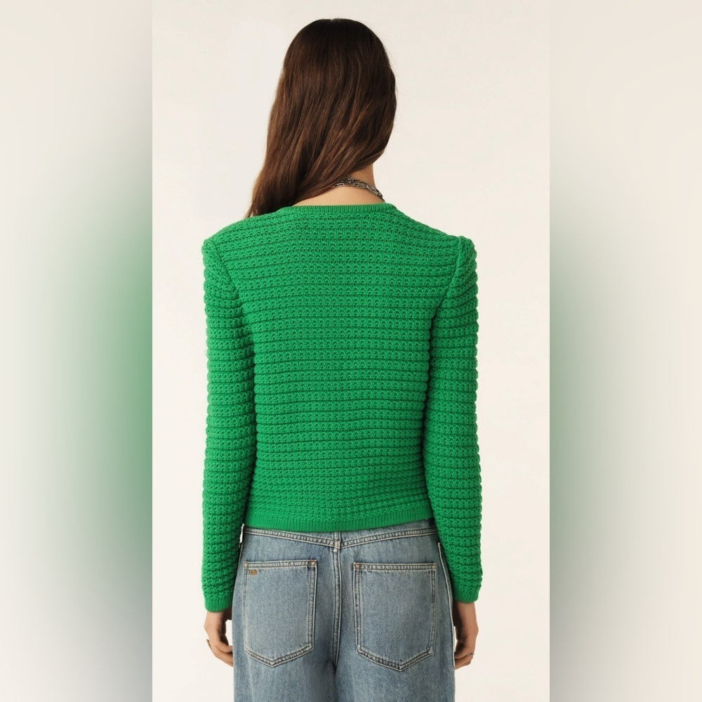 NWOT Ba&sh GASPARD Decorative Knit Long-Sleeve Cardigan, Size S - Picture 4 of 16
